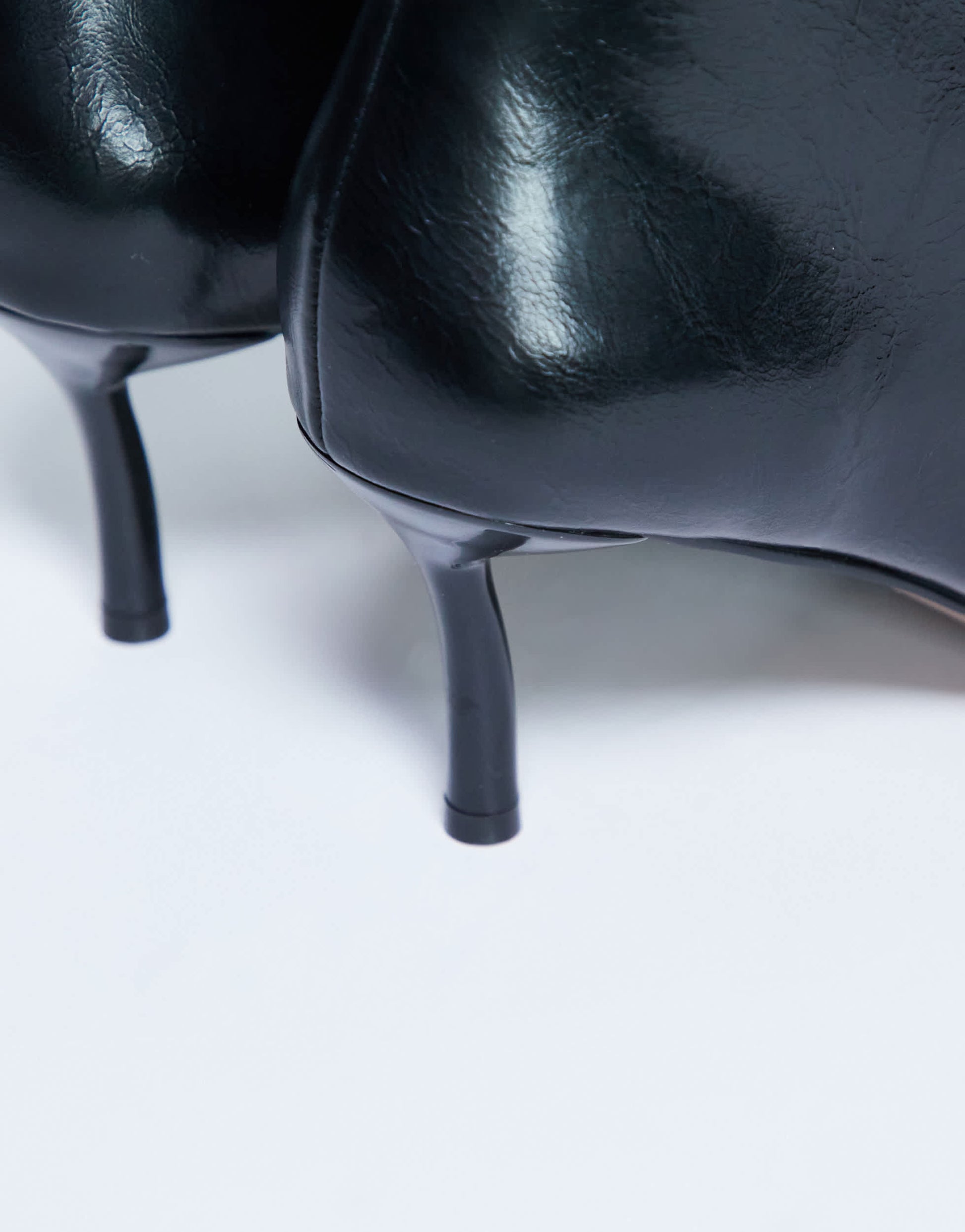 Topshop Tori knee high point toe boot in black