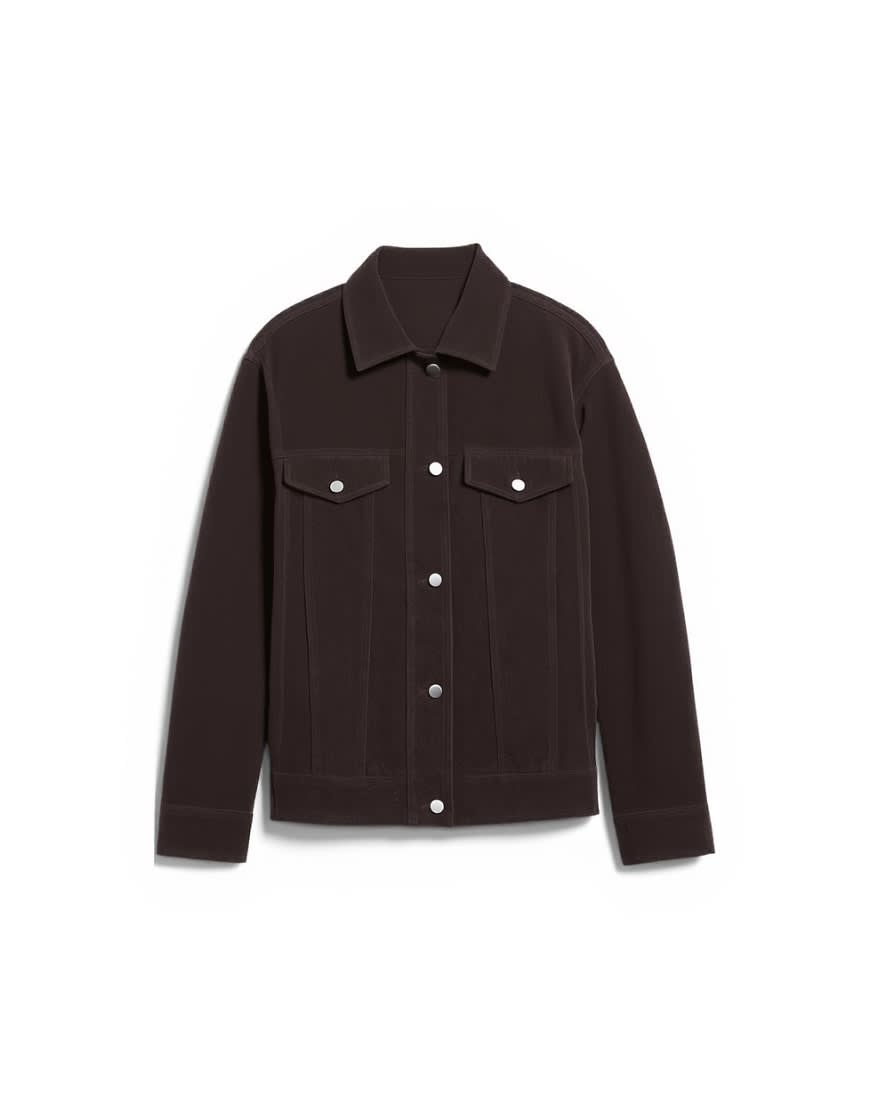 Topshop western suedette jacket in brown
