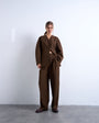 Topshop co ord double pleat suit trouser in brown 