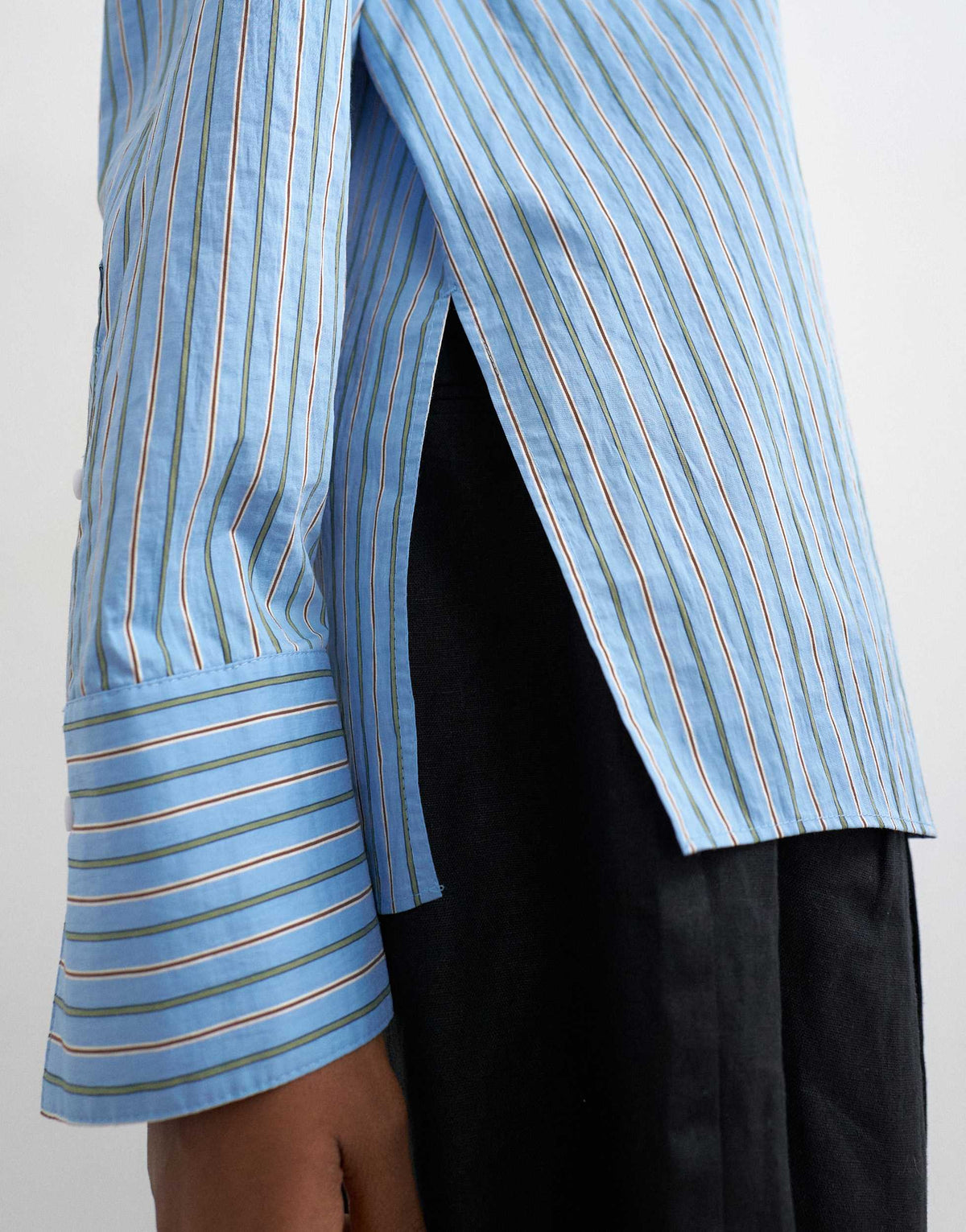 Topshop oversized shirt in blue stripe
