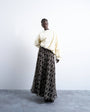 Topshop check print full circle maxi skirt in chocolate