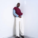 Pantalon de jogging Topshop en tissu style plongée, à jambes fuselées et plis piqués, couleur écru