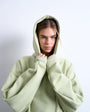 Topshop premium heavyweight oversized hoodie in light green