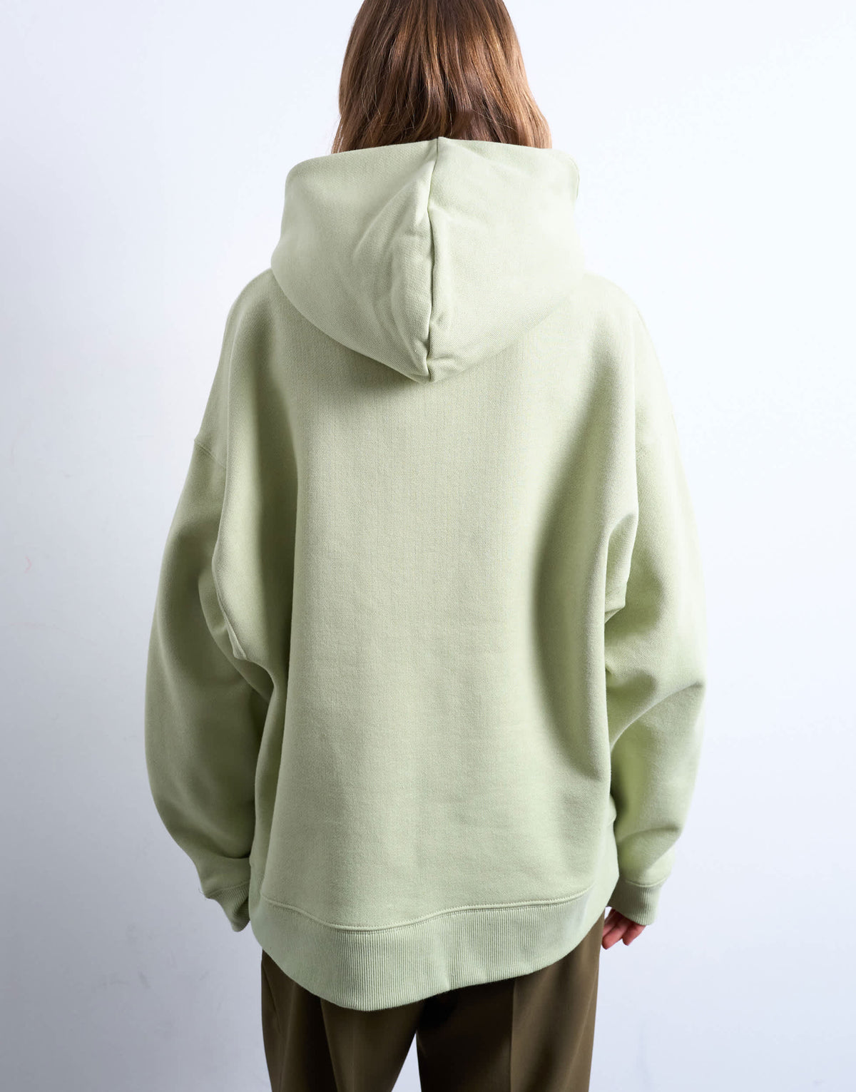 Topshop premium heavyweight oversized hoodie in light green