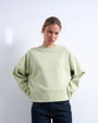 Topshop premium heavyweight oversized sweat in light green