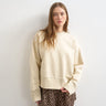 Topshop premium heavyweight oversized sweat in sand