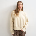 Topshop premium heavyweight oversized sweat in sand