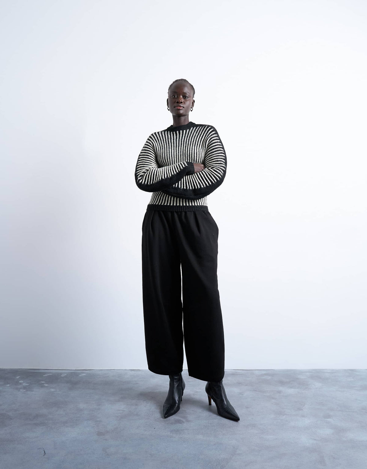 Topshop oversized barrel leg jogger in black