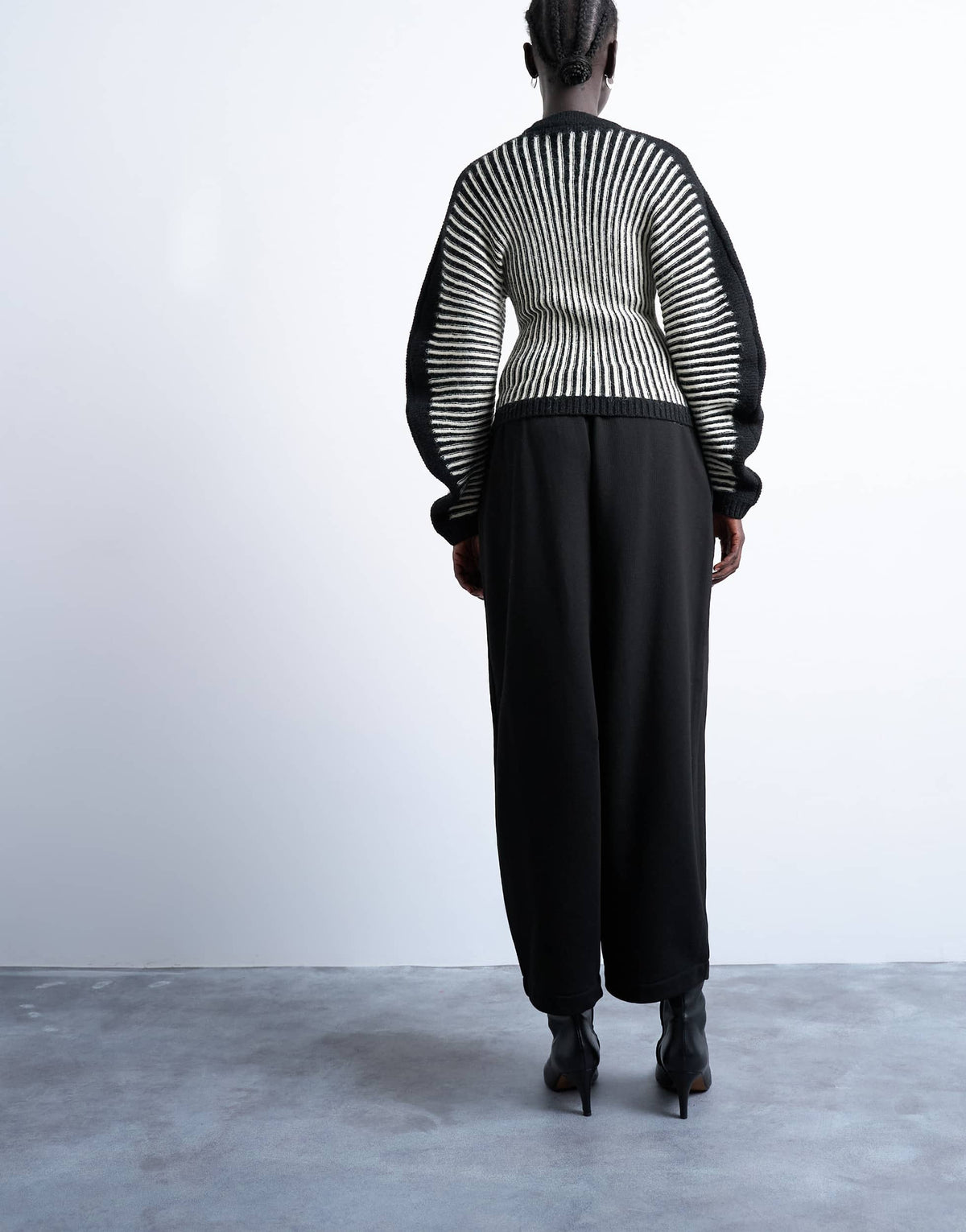 Topshop oversized barrel leg jogger in black