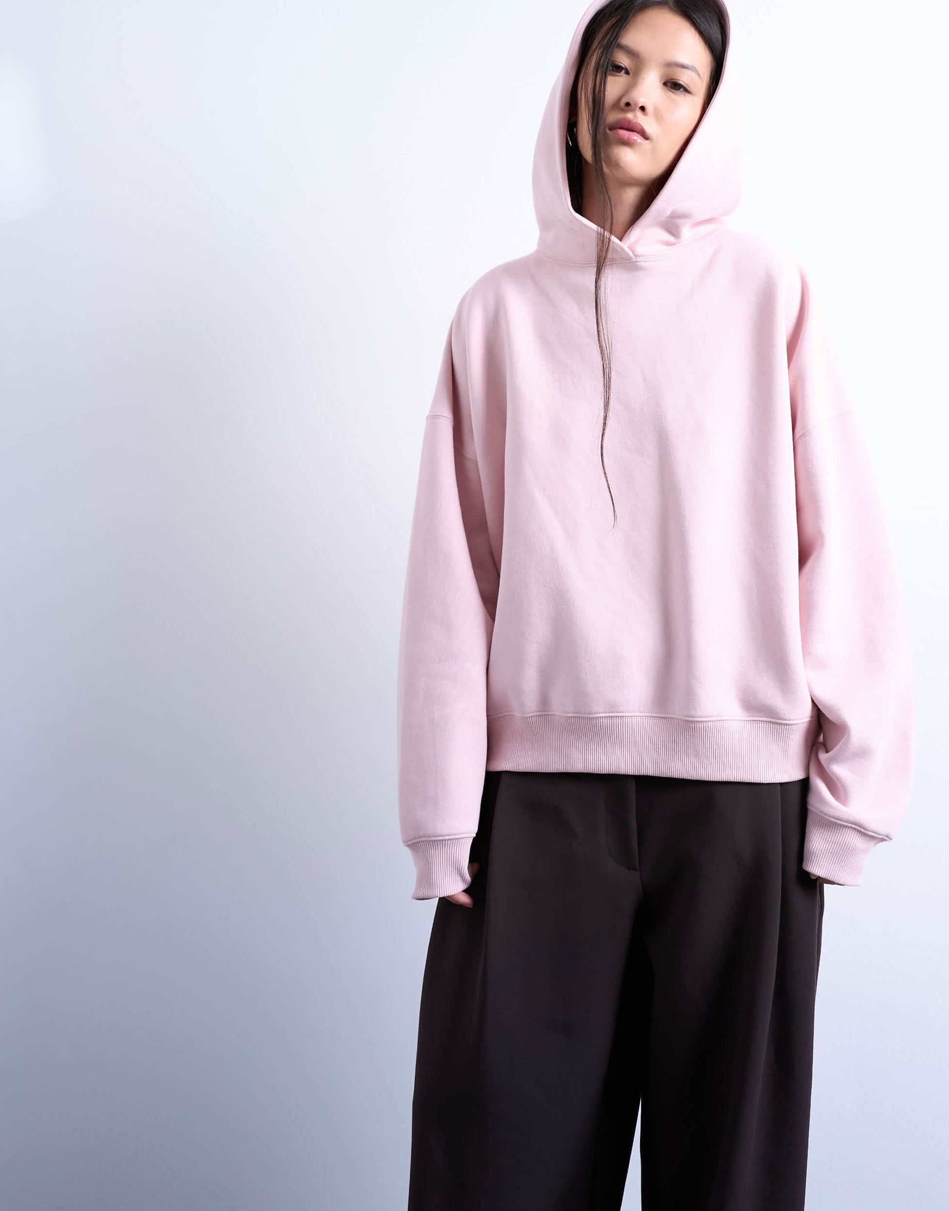 Topshop ultimate hoodie in light pink