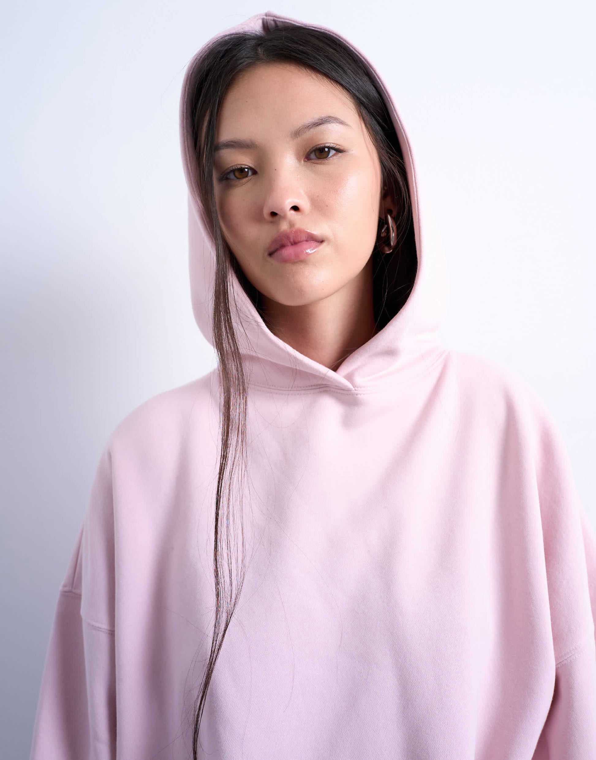Topshop ultimate hoodie in light pink