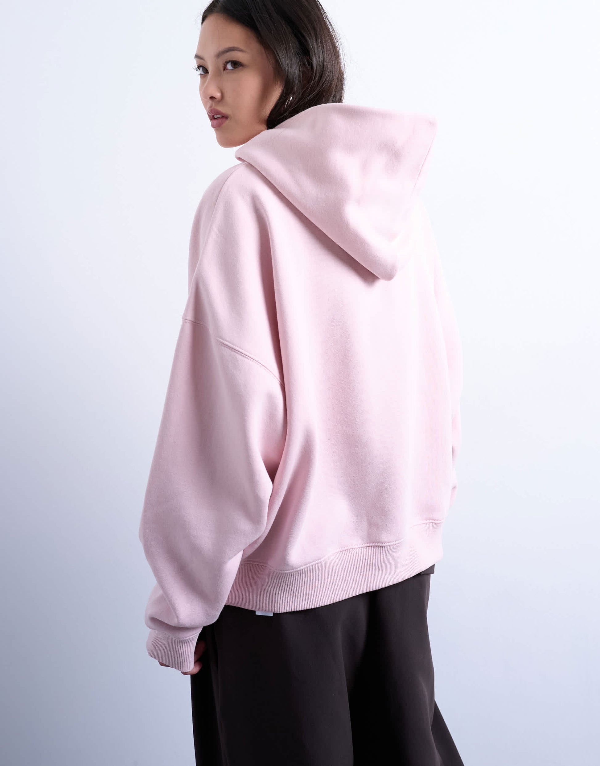 Topshop ultimate hoodie in light pink