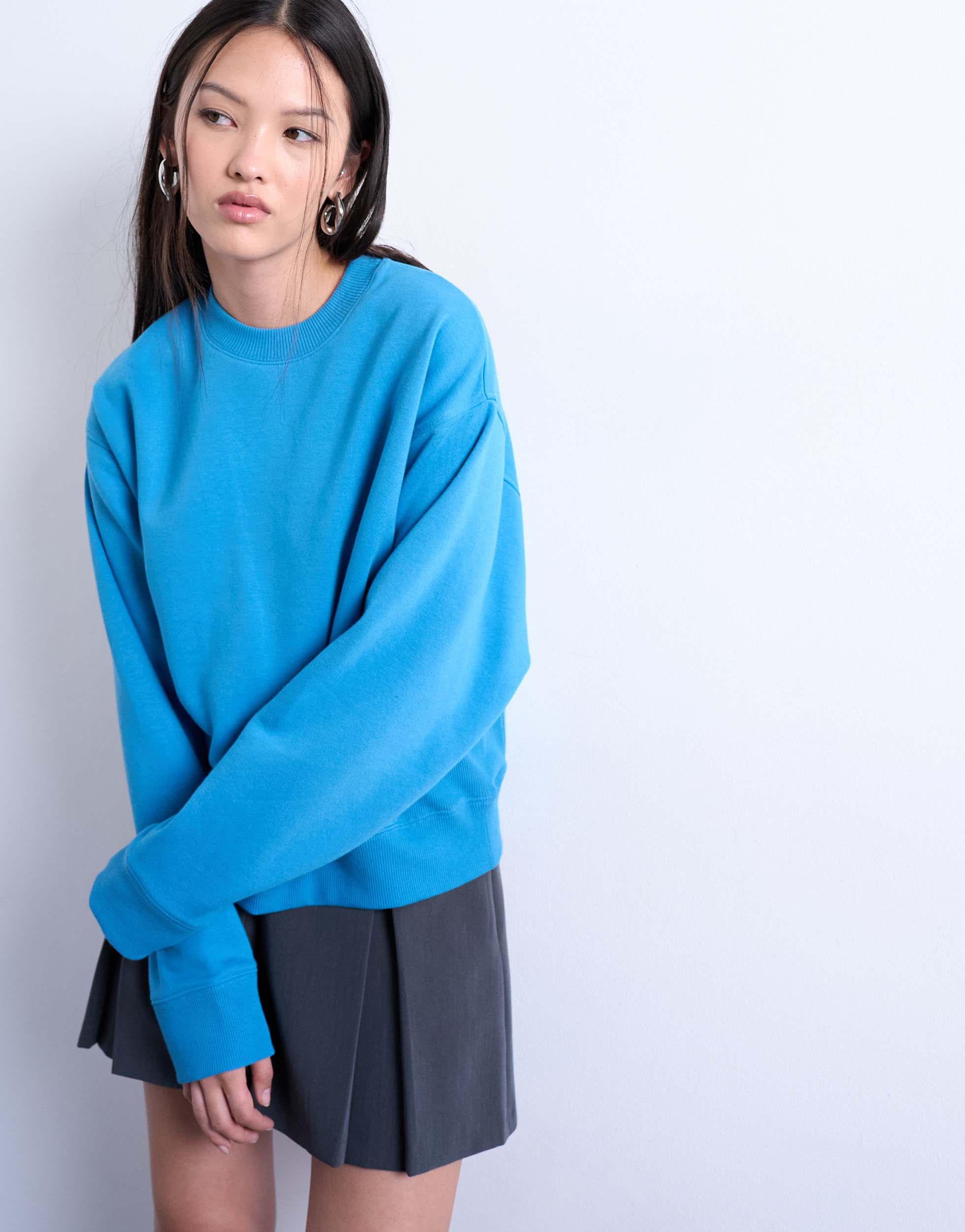Topshop Ultimate Sweatshirt in Blau