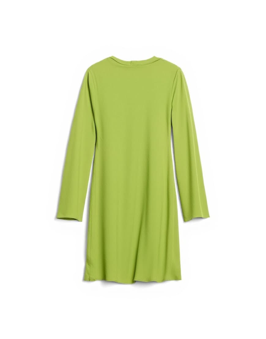 Topshop cowl back long sleeve mini satin in green