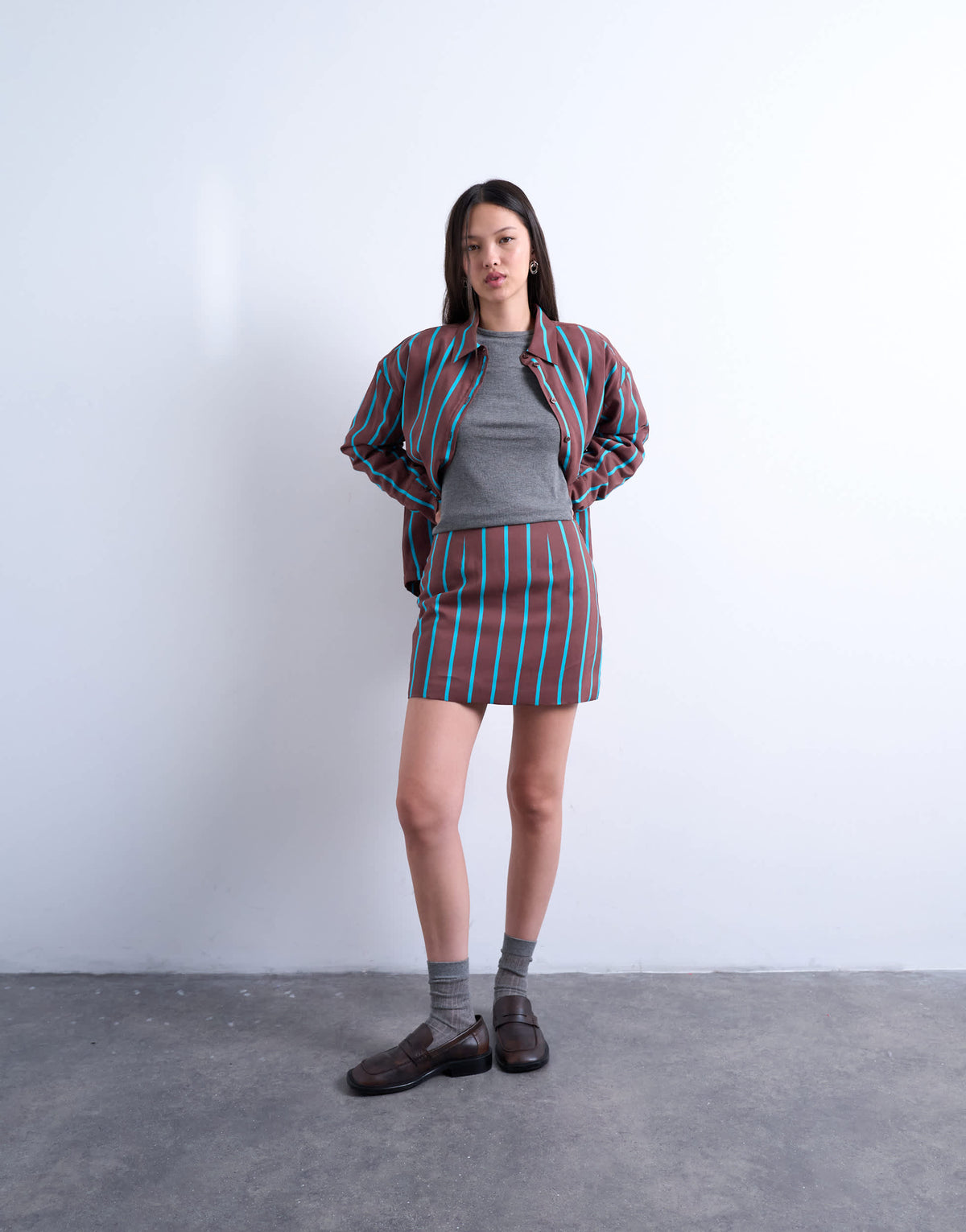 Topshop co-ord a line mini skirt in stripe