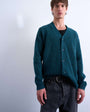 Topman oversized v neck cardigan in dark green