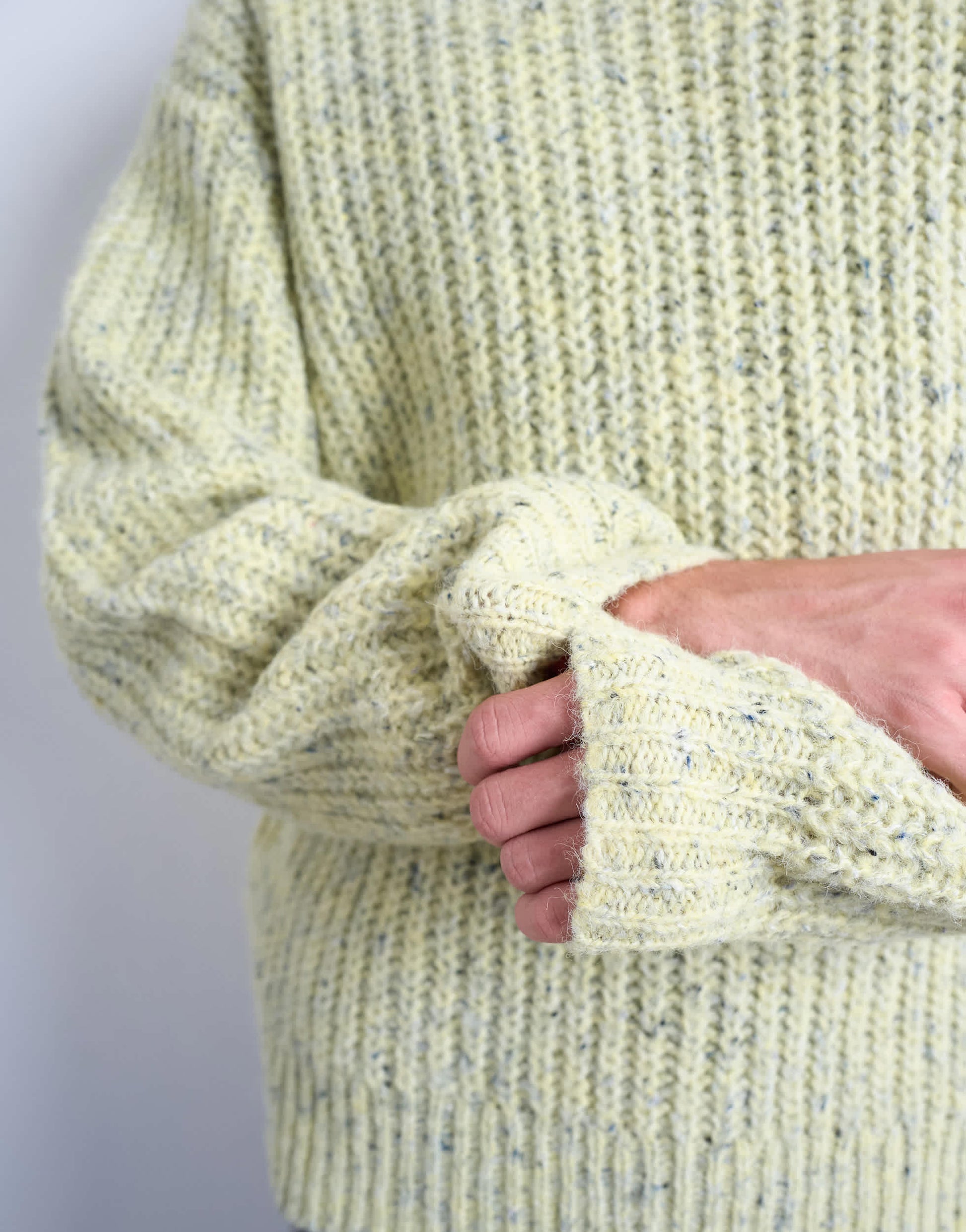 Topman relaxed fit knitted jumper with nep in green