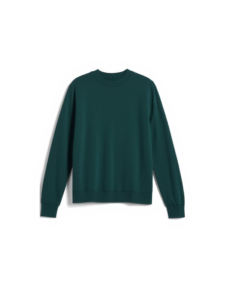 Topman essential knitted crew neck in dark green