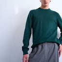Pull ras du cou en maille essentiel Topman vert foncé