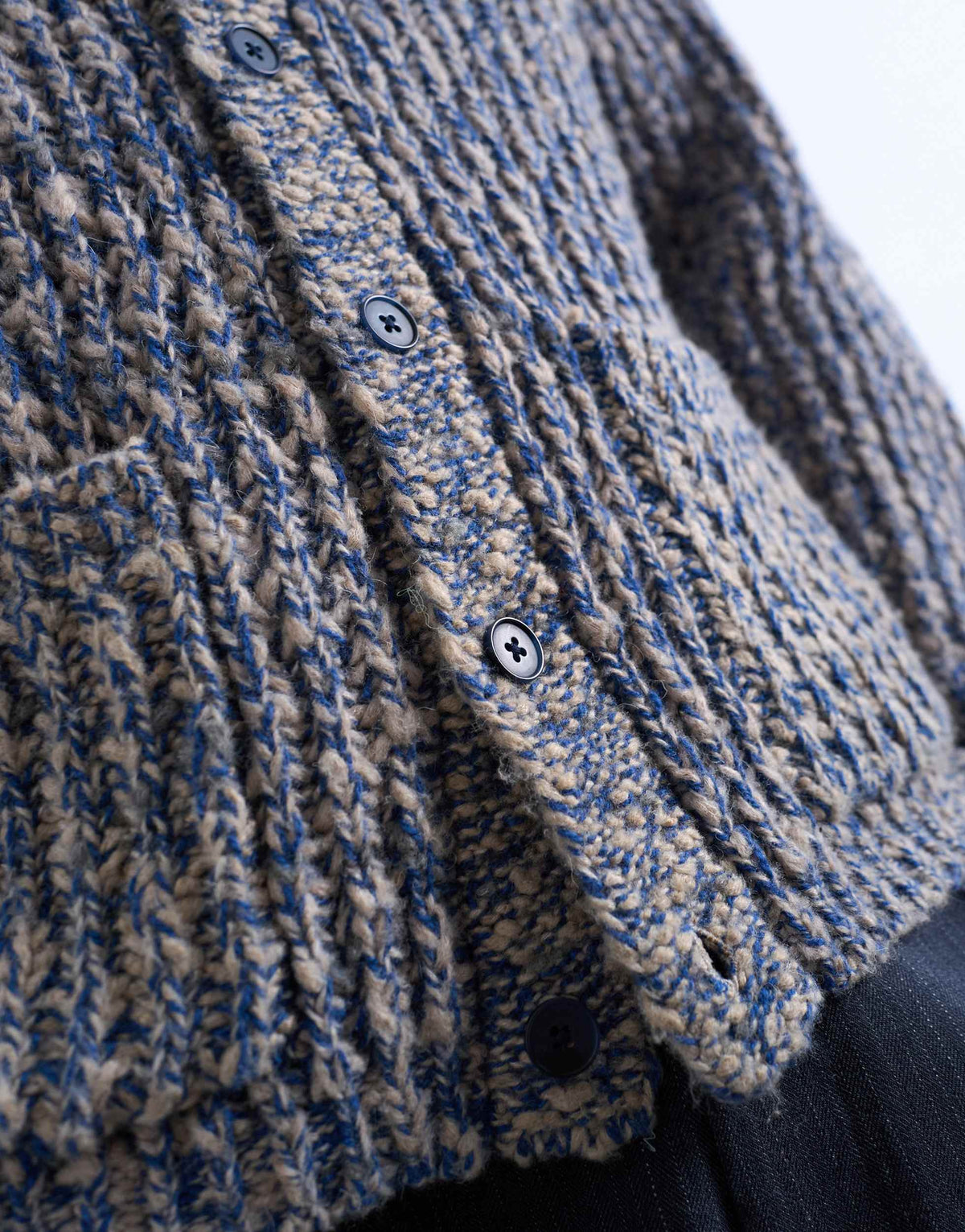 Topman relaxed fit chunky twist cardigan in navy