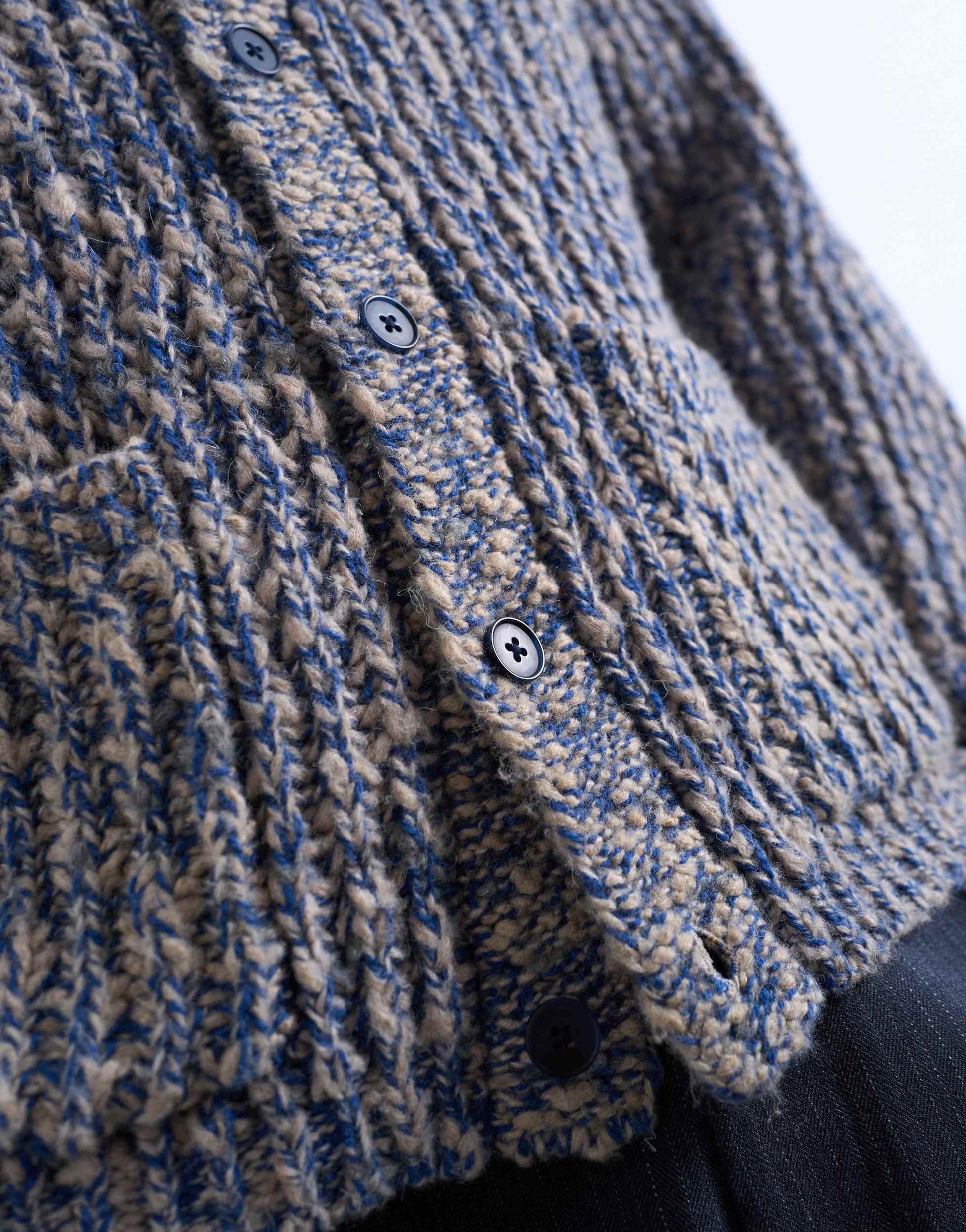 Topman relaxed fit chunky twist cardigan in navy