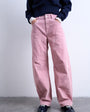 Topshop co ord velvet barrel leg seam detail trouser in pink