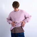 Topman Bouclé-Pullover in Flieder mit Relaxed Fit