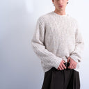 Pull en maille coupe décontractée Topman avec neps, coloris écru