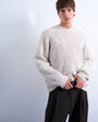 Topman relaxed fit knitted jumper with nep in ecru