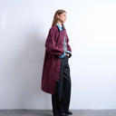 Topshop contrast collar longline shacket in burgundy