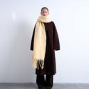 Topshop Sydney blanket scarf in buttermilk