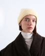 Topshop Henry ribbed beanie in buttermilk