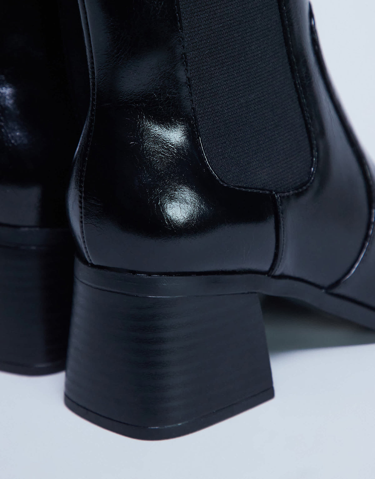 Topshop Myra block heel chelsea boot in black