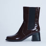 Topshop Myra Chelsea-Boot mit Blockabsatz in Schokoladenbraun
