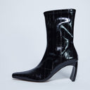 Topshop Pearl spitze Stiefelette in schwarzem Aal