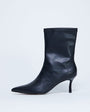Topshop Pippa point toe stretch ankle boot in black