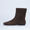 Bottines Topshop Peri en daim véritable, bout carré, couleur chocolat