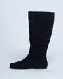 Topshop Tess real suede knee high flat boot in black