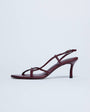 Topshop Amelia minimal mid heel sandal in burgundy