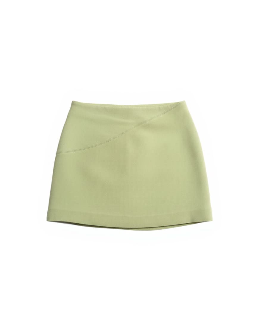 Topshop twill clean skort in avocado green
