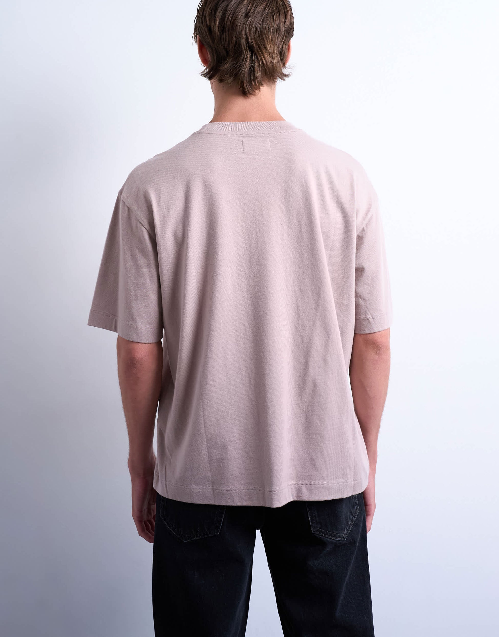Topman cropped fit t-shirt in mink