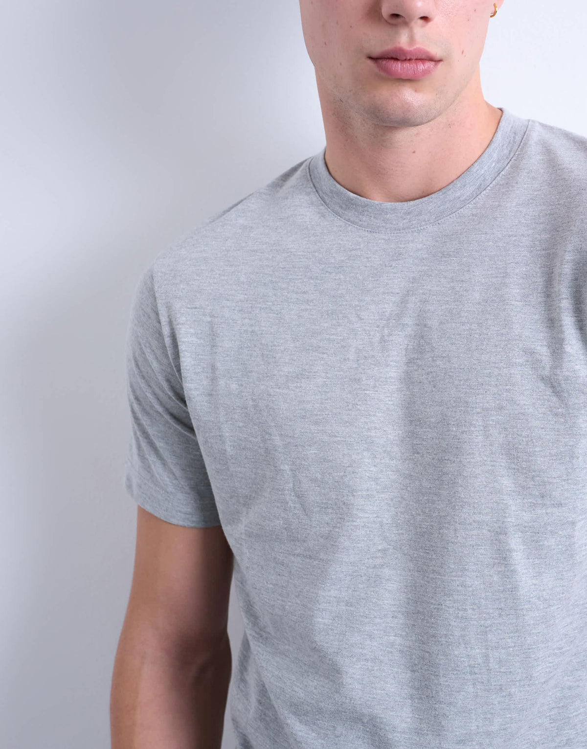 Topman classic fit t-shirt in grey marl