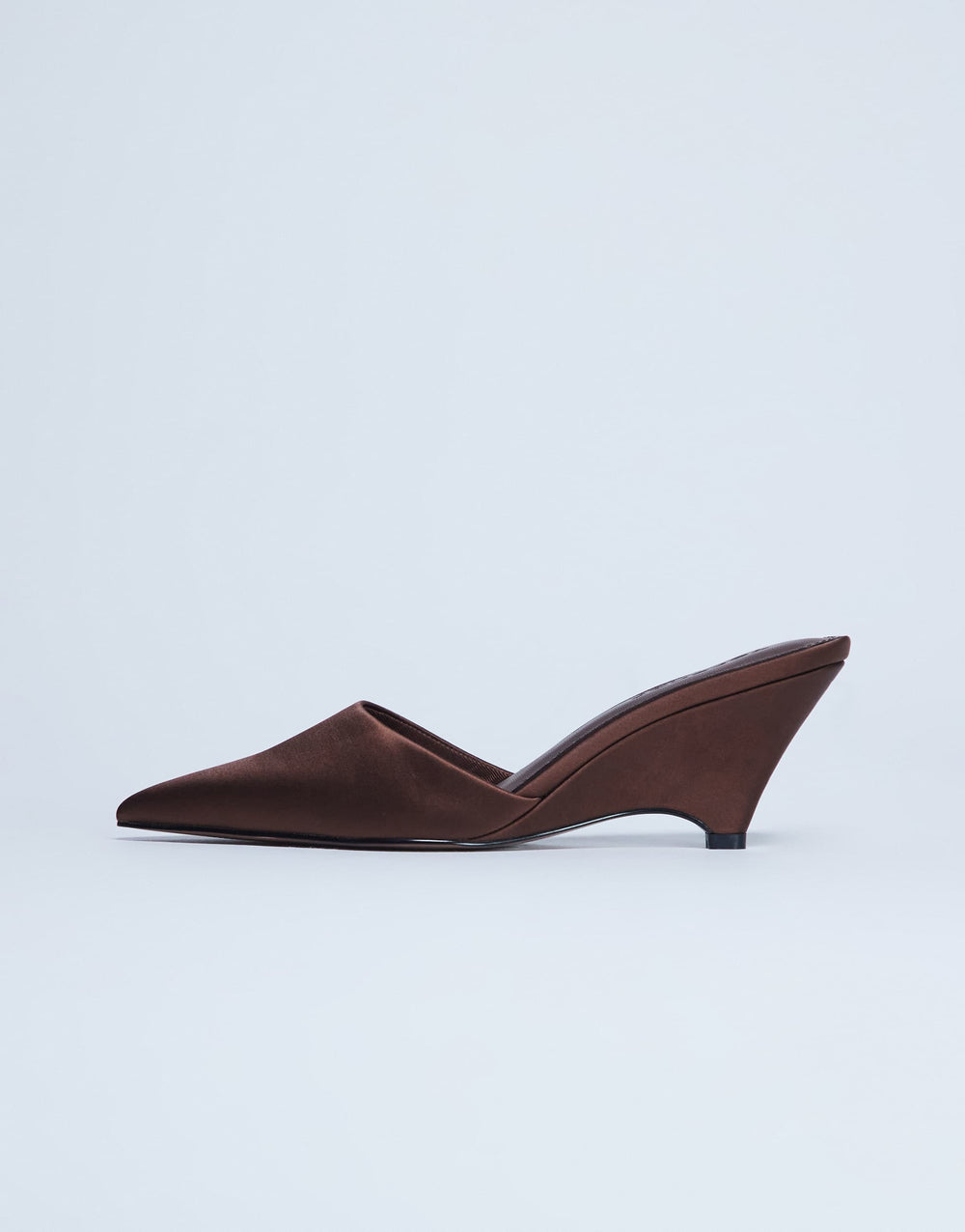 Topshop Annie wedge closed toe shoe in chocolate