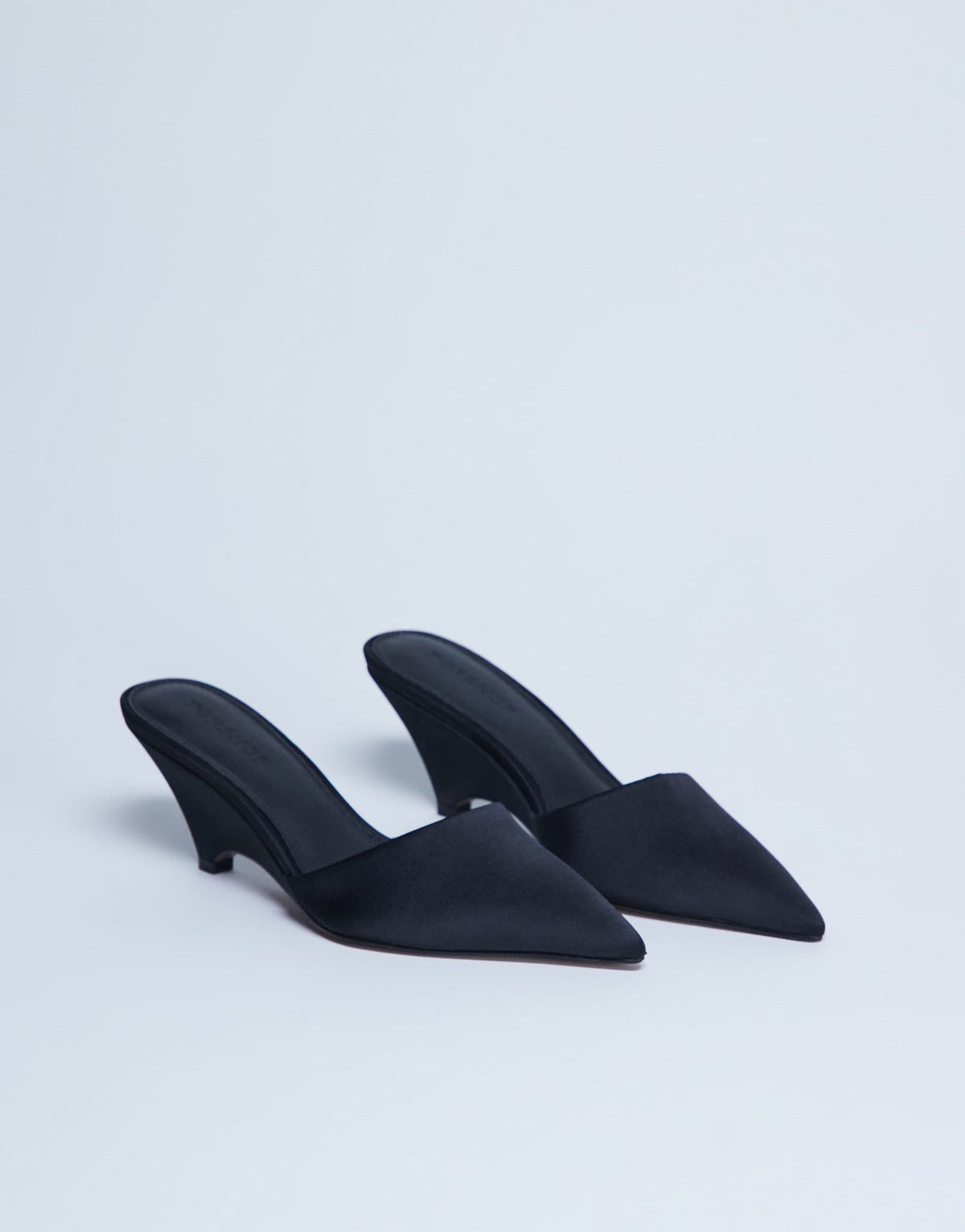 Topshop Annie wedge closed toe shoe in black