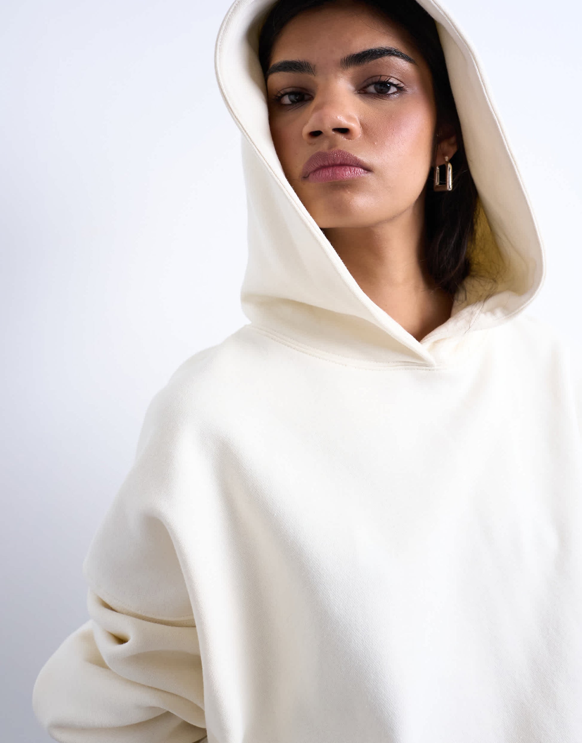Topshop ultimate hoodie in ecru