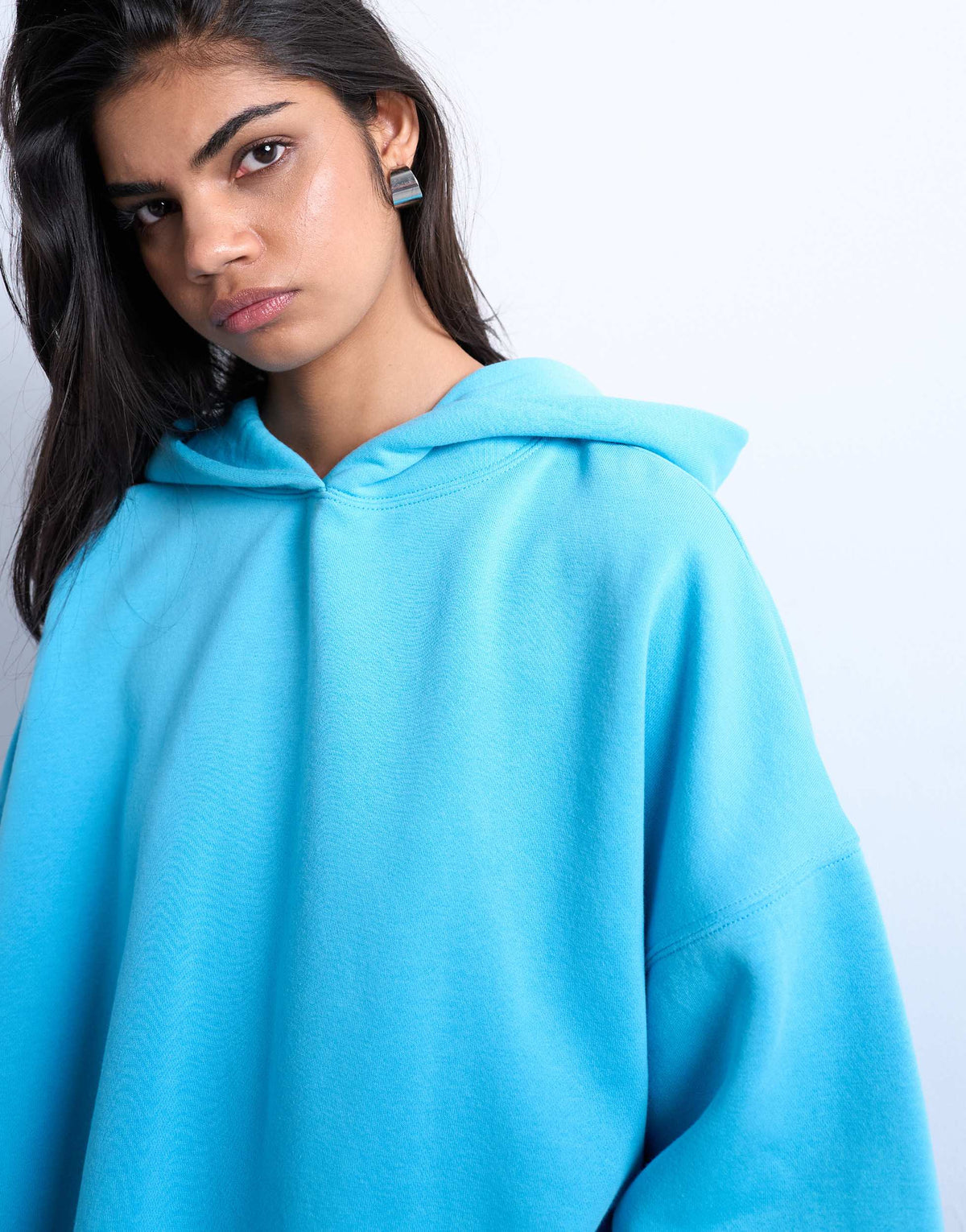 Topshop ultimate hoodie in light blue