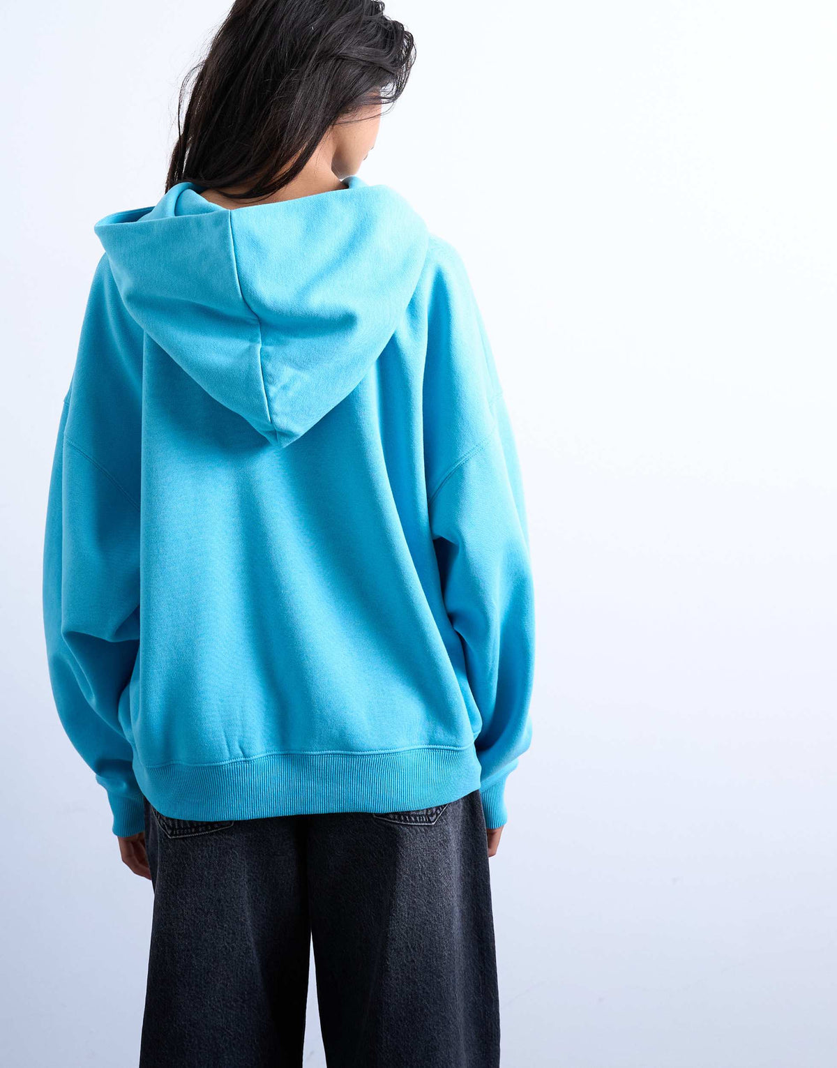Topshop ultimate hoodie in light blue
