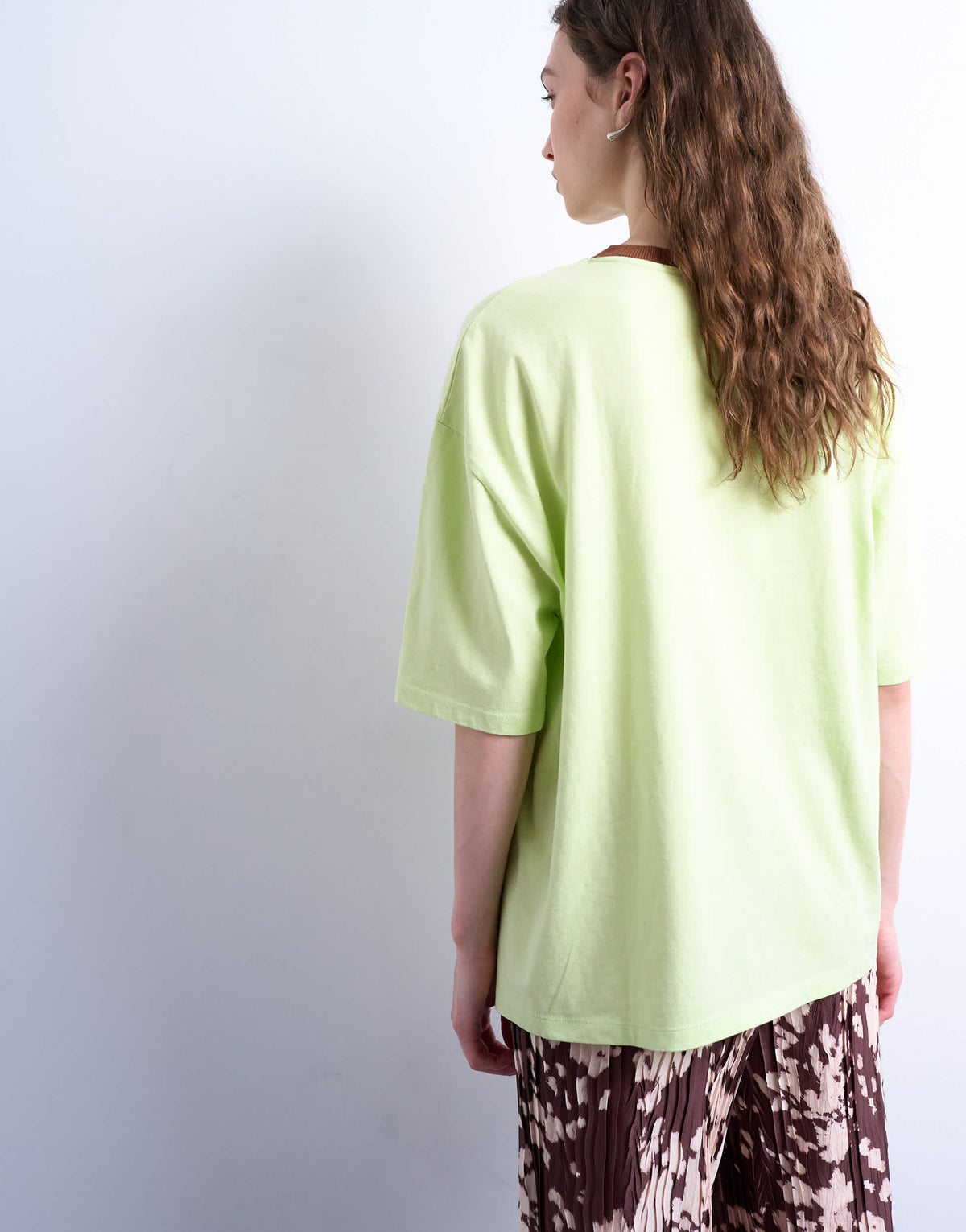 Topshop graphic biarritz oversized ringer tee in green