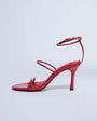 Topshop Abbie strappy heeled sandal in red