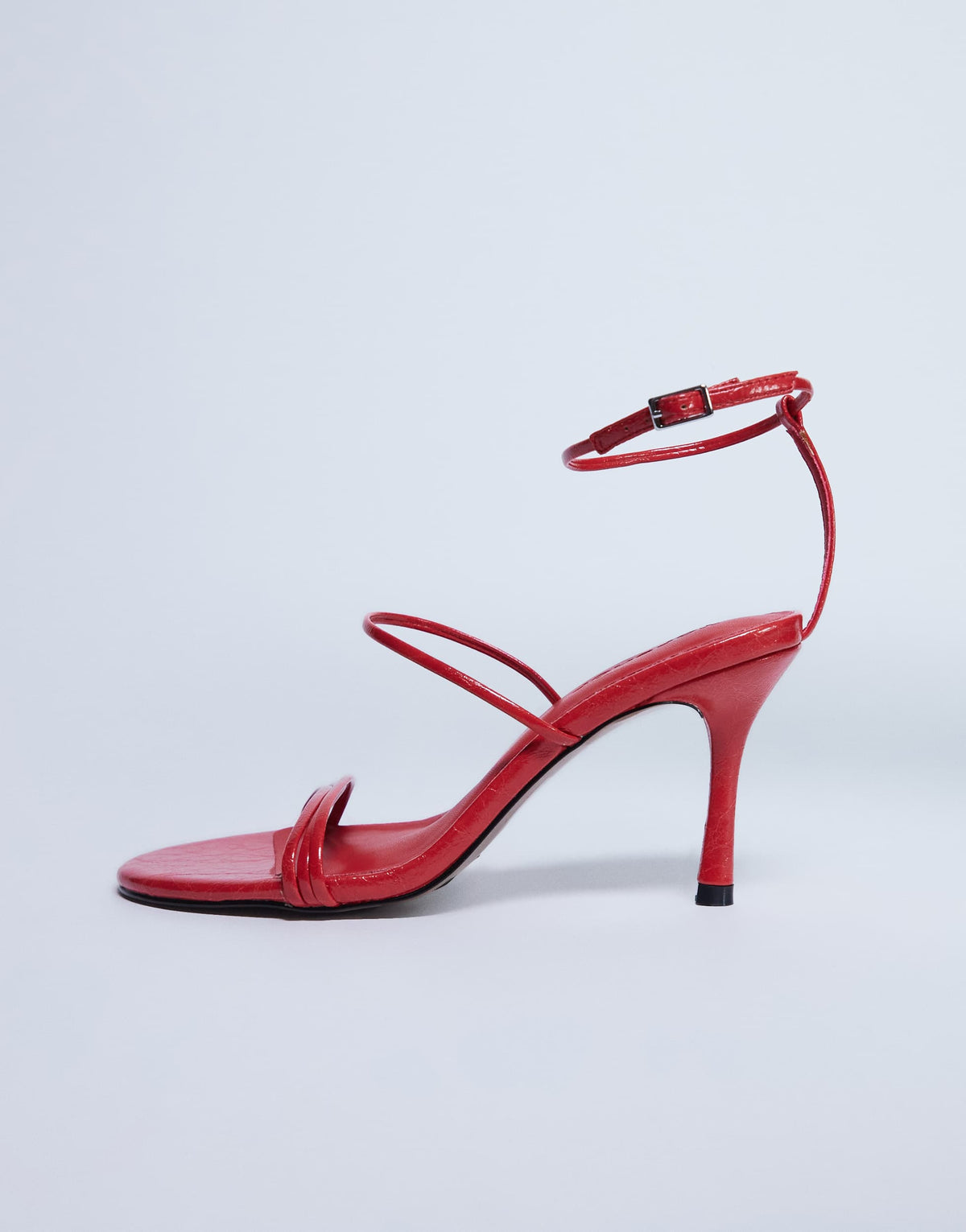 Topshop Abbie strappy heeled sandal in red